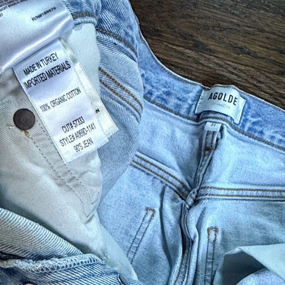 AGOLDE Light Blue Tapered 90s Jeans - Picture 3 of 4
